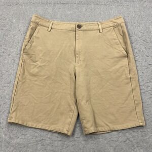 True Classic Shorts Men's‎ 34 Khaki  9" Classic Fit Comfort Knit Chino